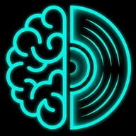 Logo Coach DJ Pro : cerveau et disque vinyle